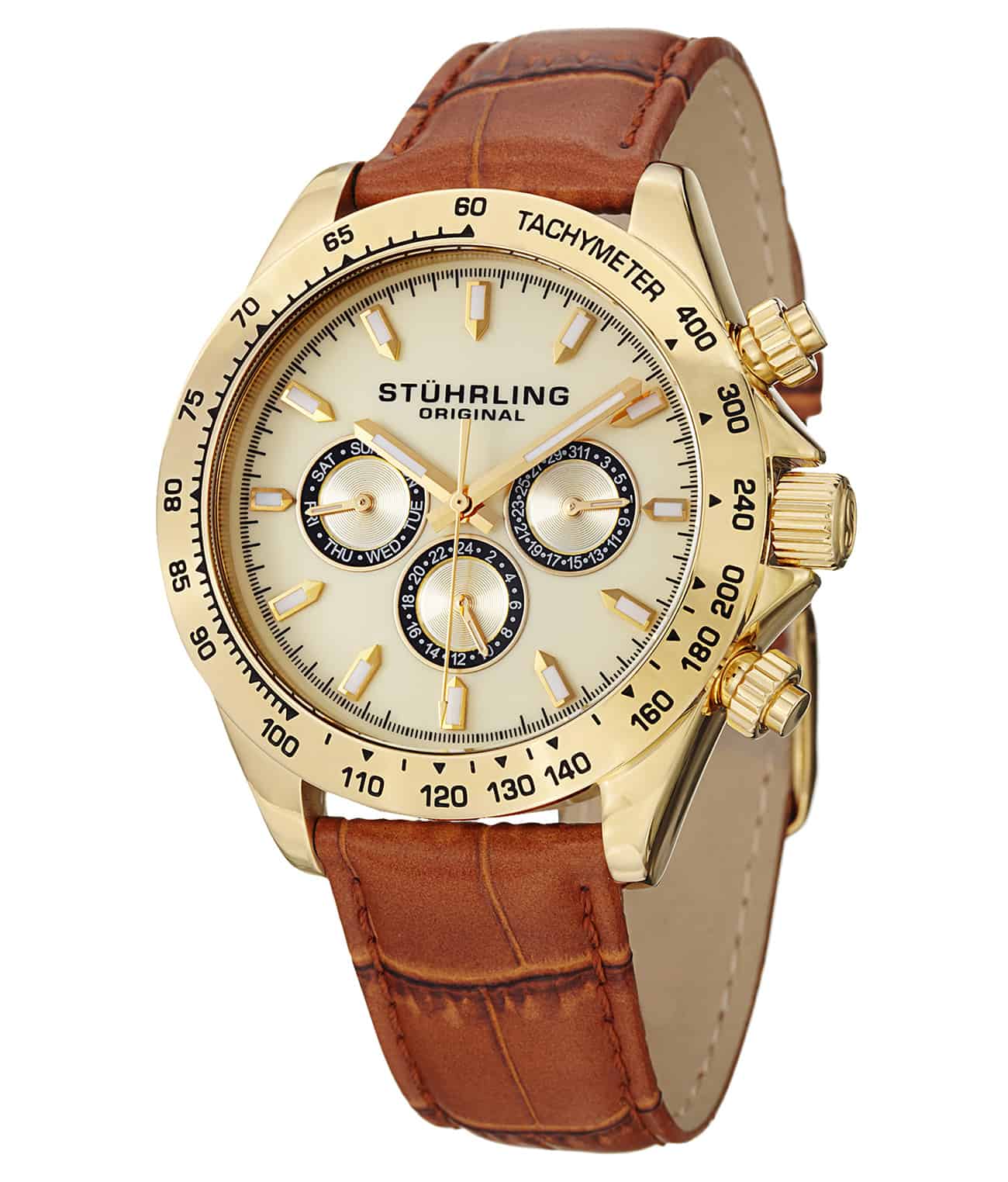 Stührling Triumph Classic 564L GMT Quartz 42mm Chronograph - Image 2