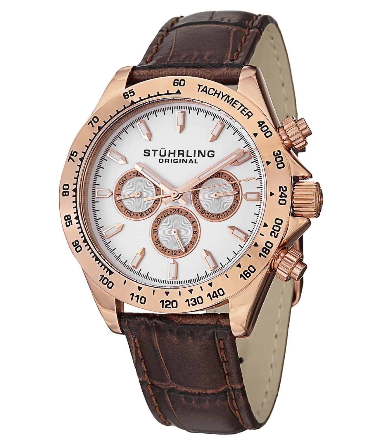 Stührling Triumph Classic 564L GMT Quartz 42mm Chronograph - Image 3