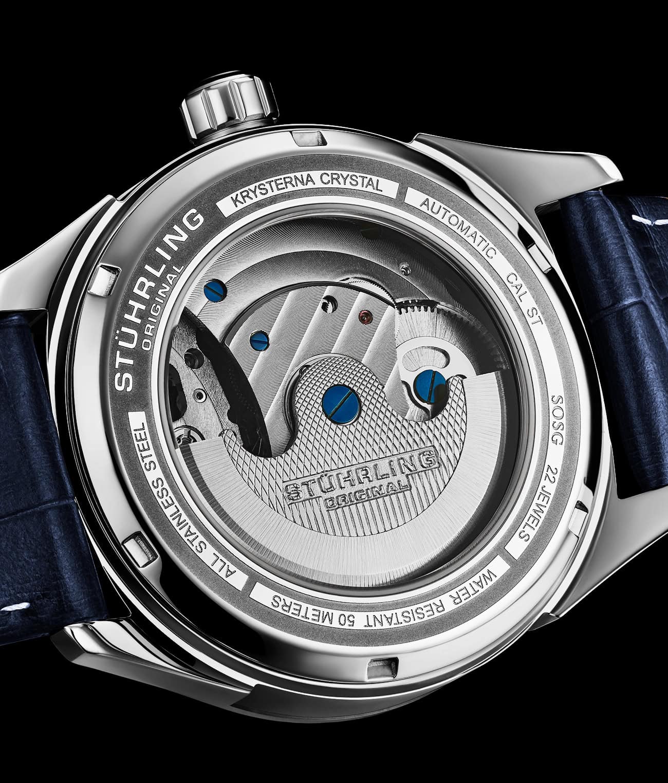 Stührling Vanguard 1019  Dual Time Automatic 42mm Skeleton - Image 11