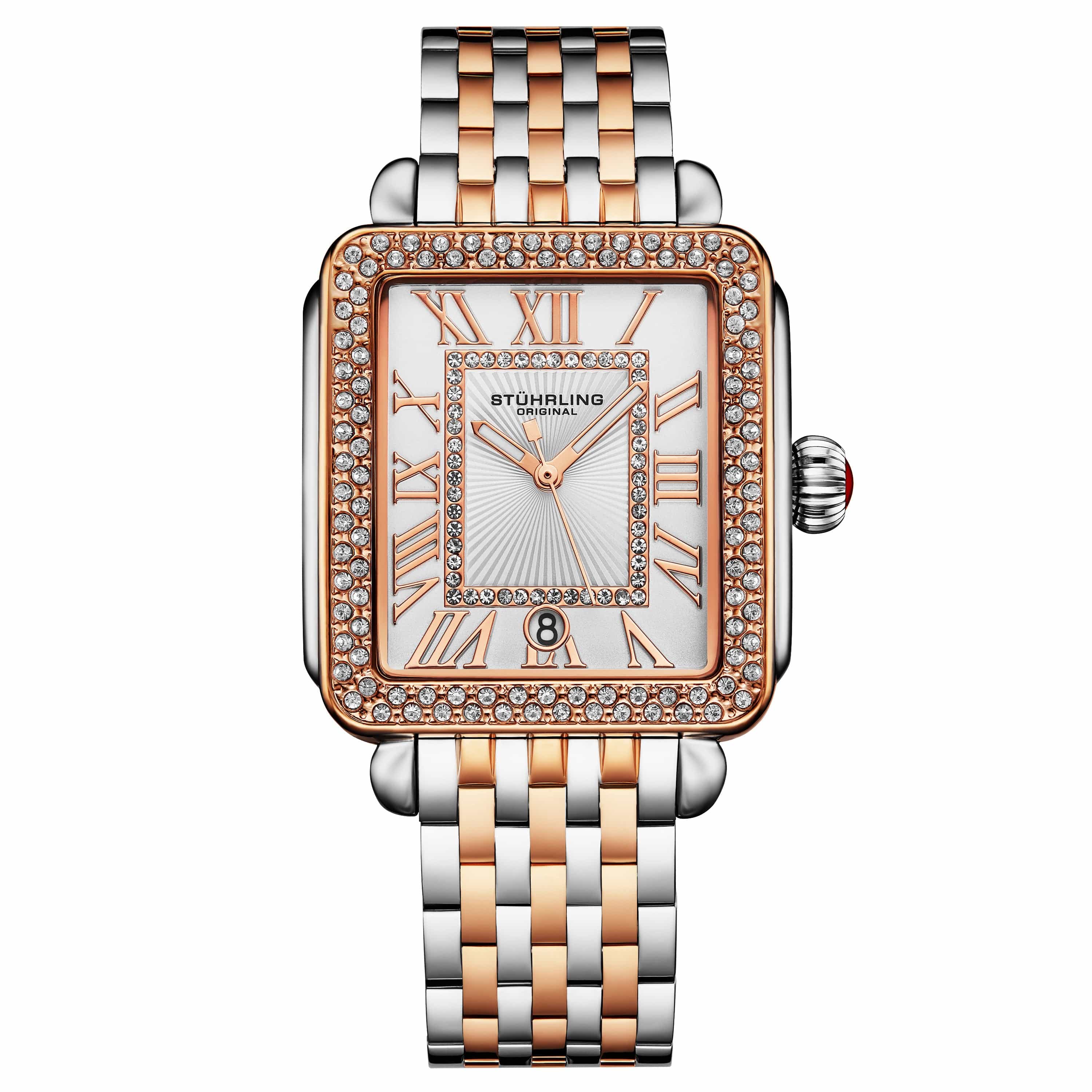 Stührling VivreLuxe 4060 Rectangle Ladies Quartz Fashion Watch 34mm - Image 11
