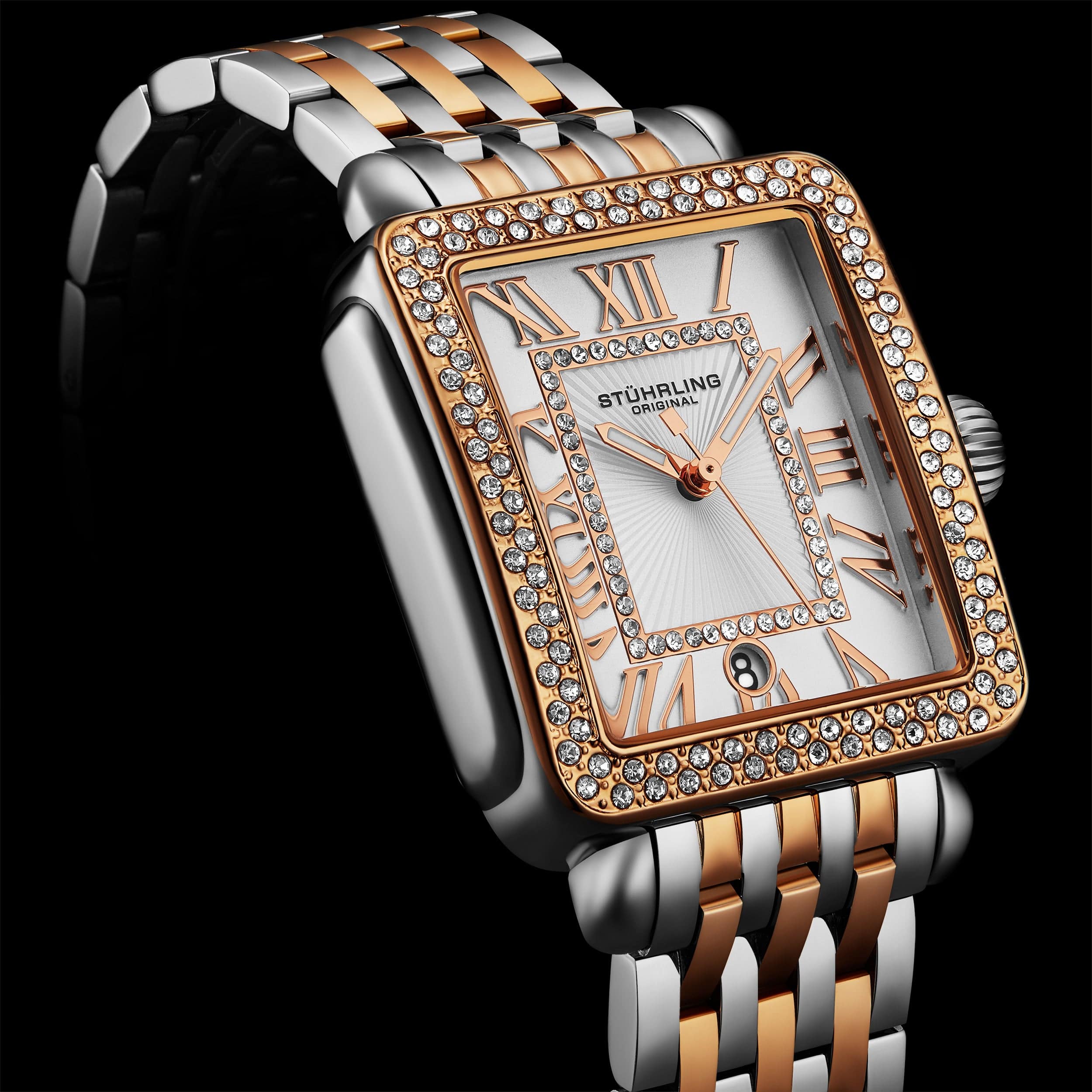 Stührling VivreLuxe 4060 Rectangle Ladies Quartz Fashion Watch 34mm - Image 12