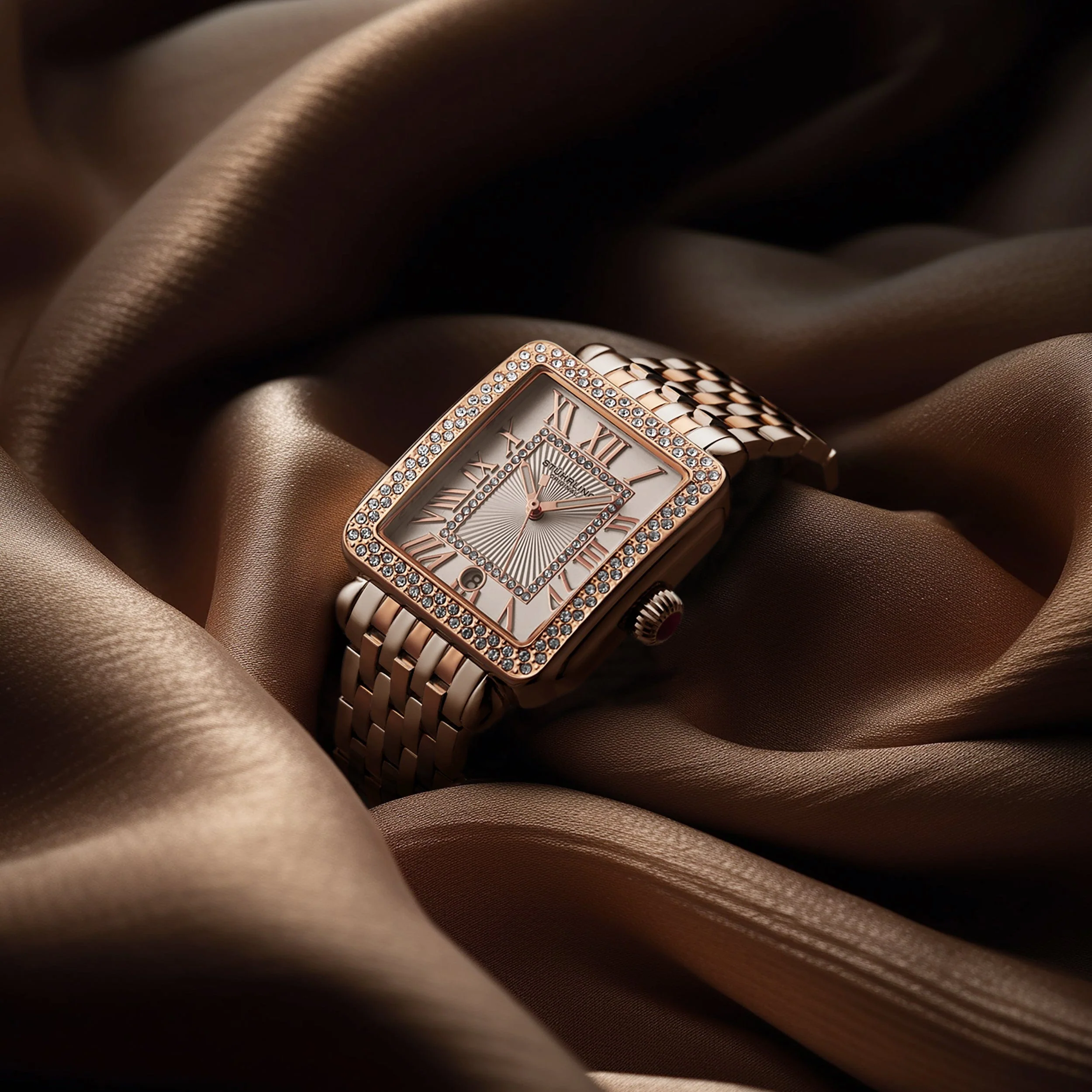 Stührling VivreLuxe 4060 Rectangle Ladies Quartz Fashion Watch 34mm - Image 15