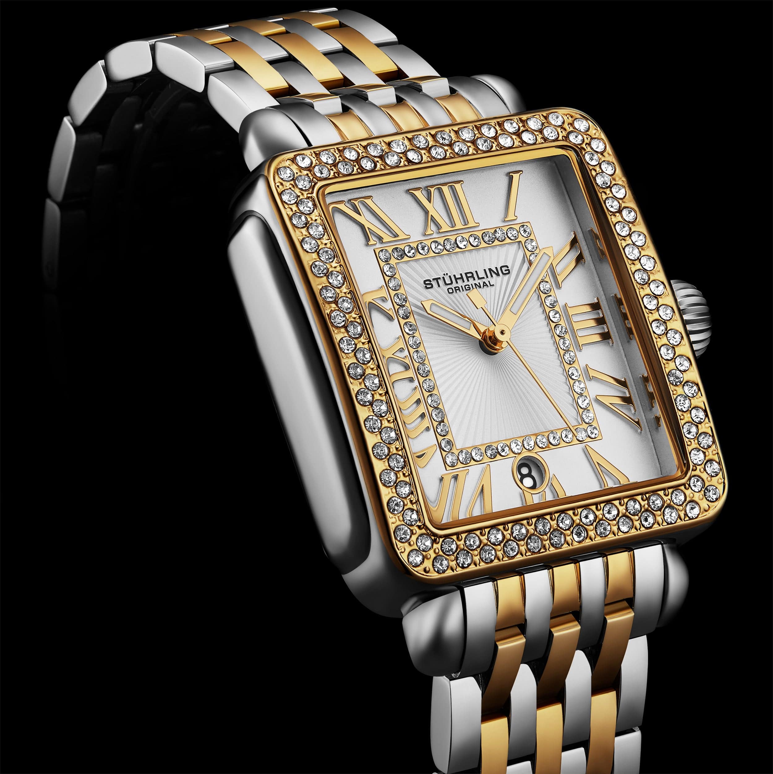 Stührling VivreLuxe 4060 Rectangle Ladies Quartz Fashion Watch 34mm - Image 2