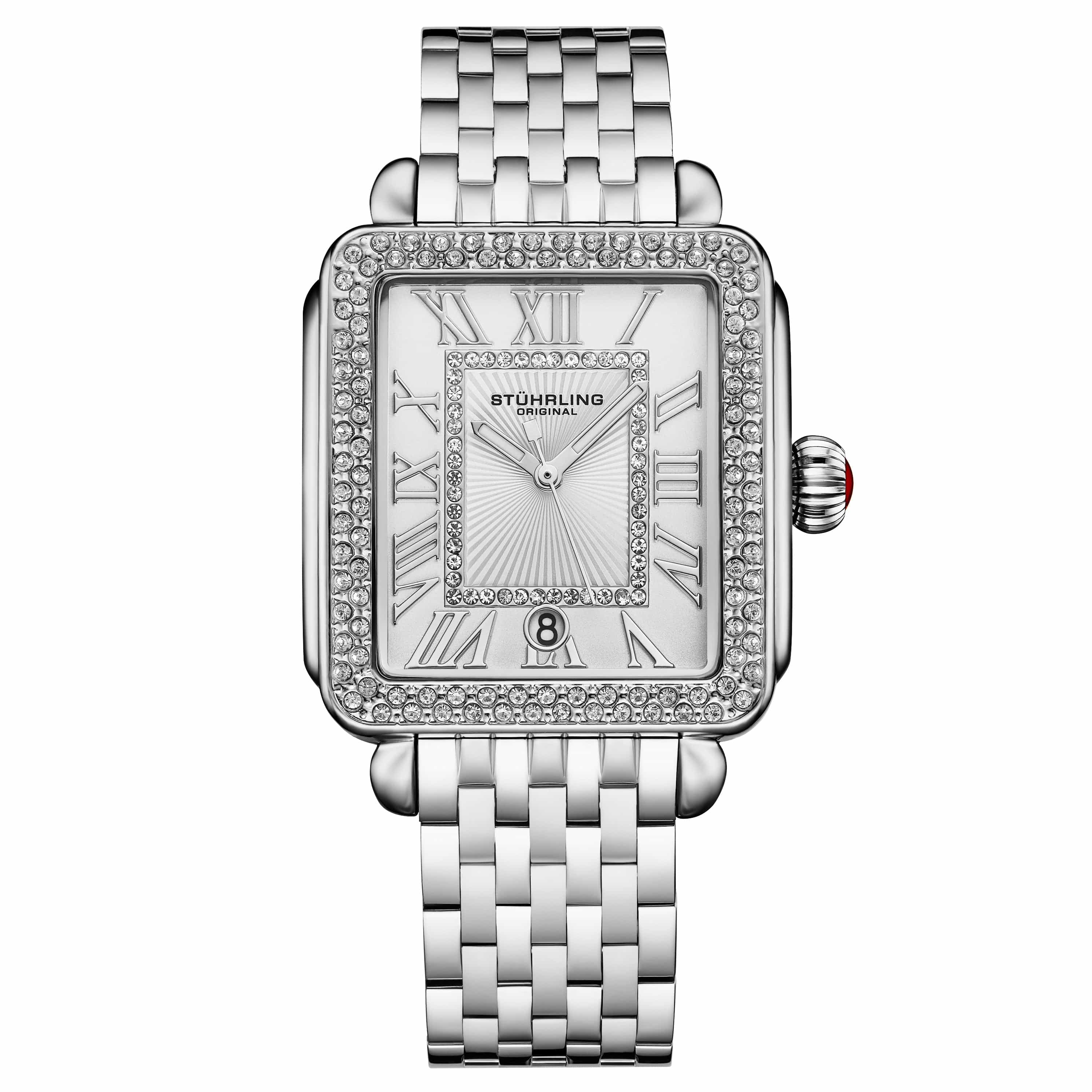 Stührling VivreLuxe 4060 Rectangle Ladies Quartz Fashion Watch 34mm - Image 6