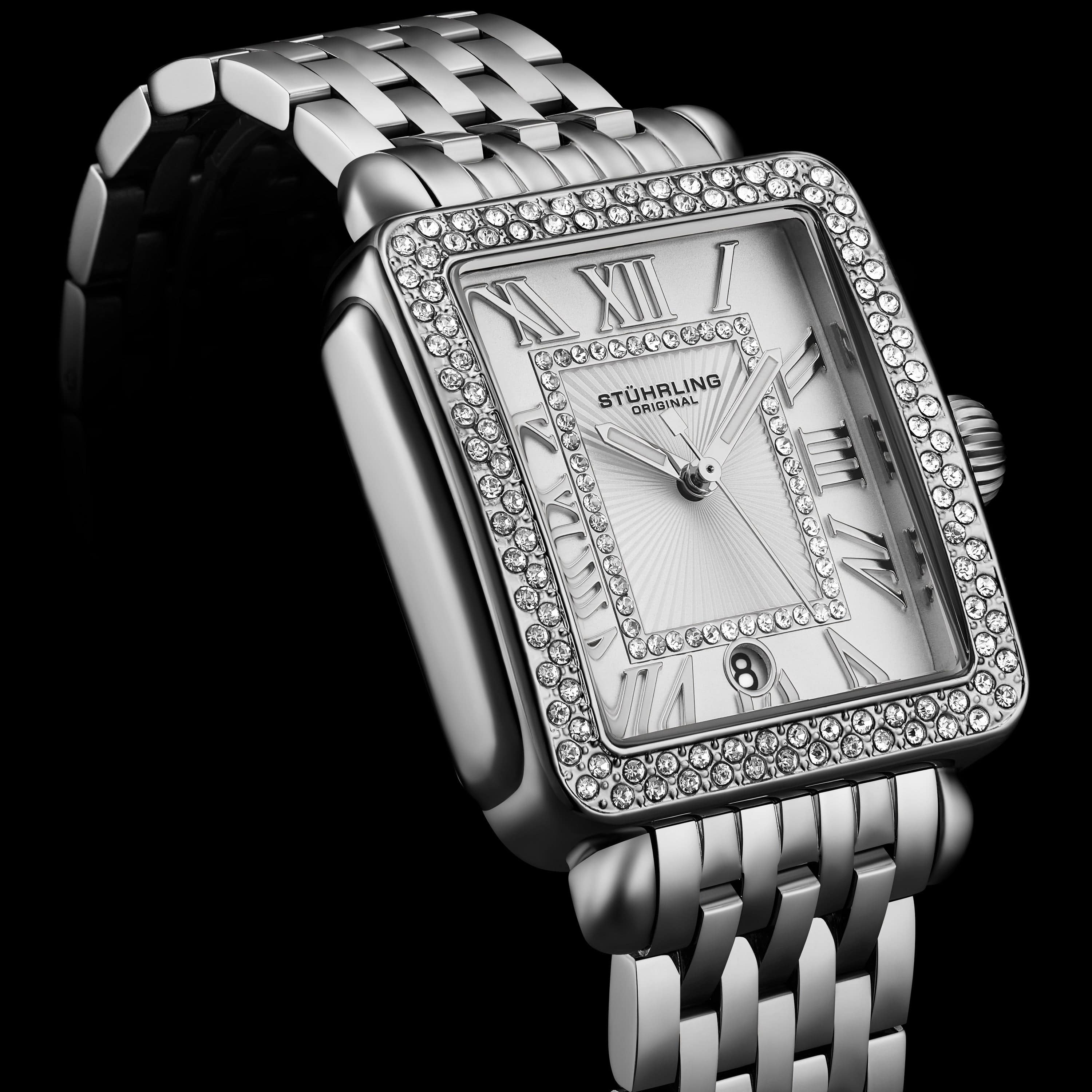 Stührling VivreLuxe 4060 Rectangle Ladies Quartz Fashion Watch 34mm - Image 7