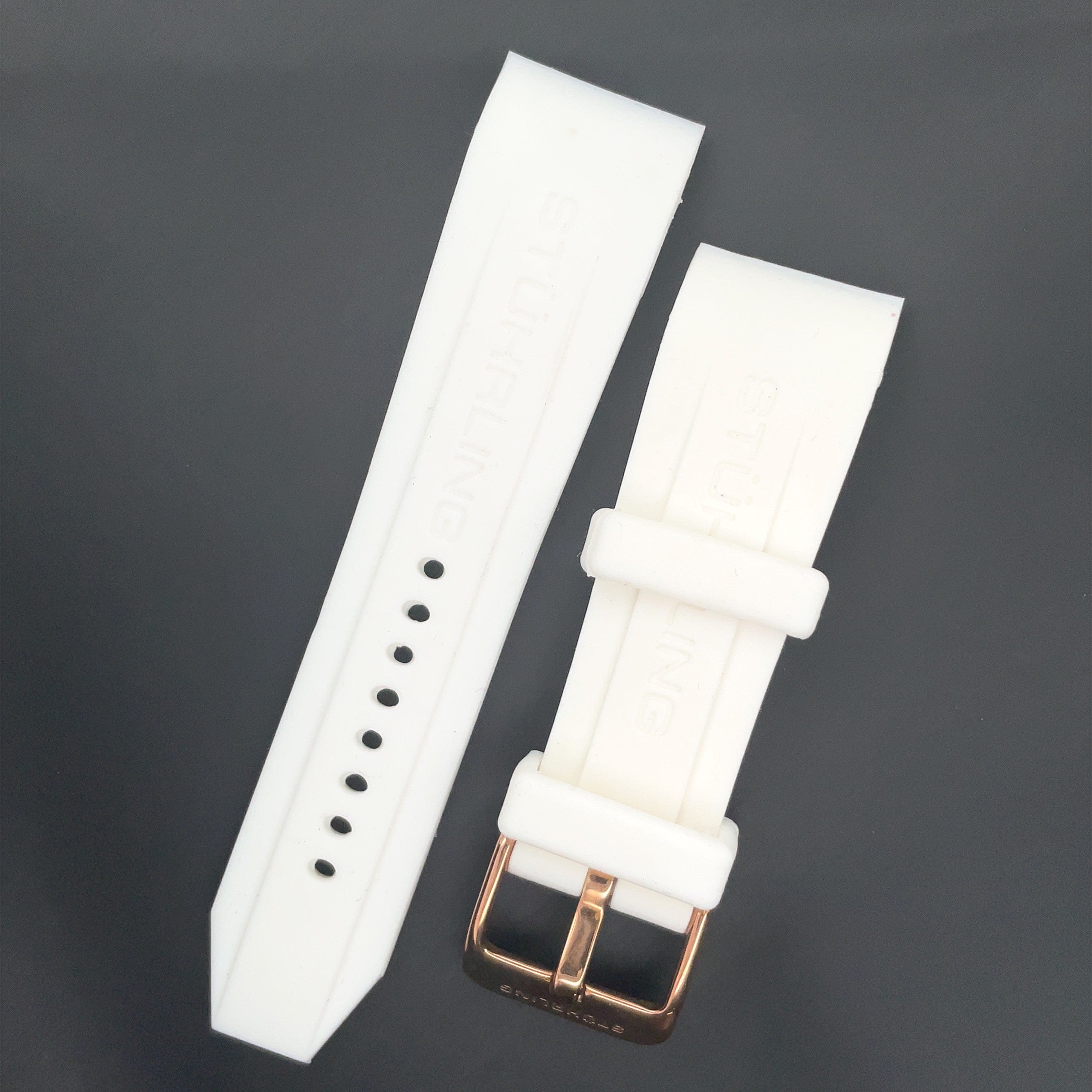 Stührling White 149GL.123P31 Rubber Strap