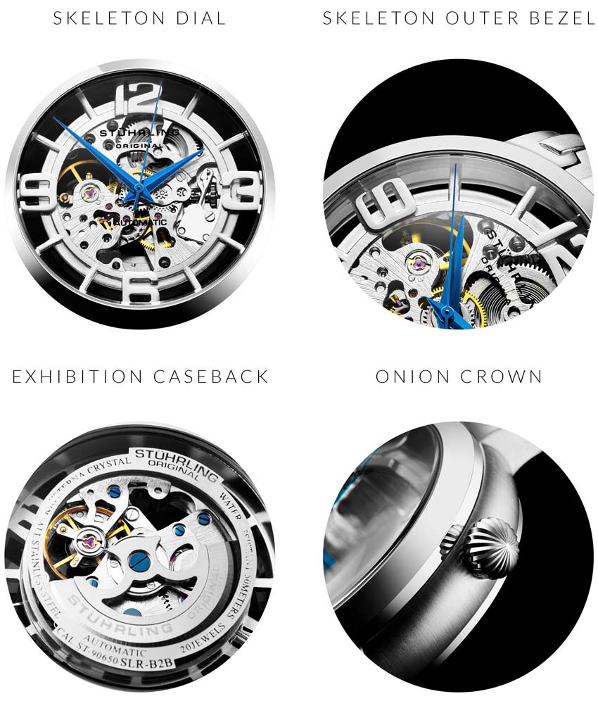 Stührling Winchester 44 165B2 Automatic 44mm Skeleton - Image 5