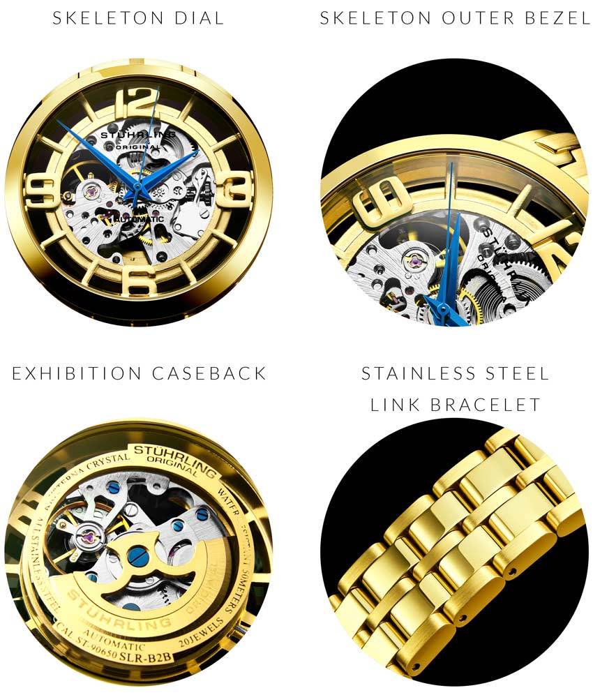 Stührling Winchester 44 Elite 165B2B Automatic 44mm Skeleton - Image 18
