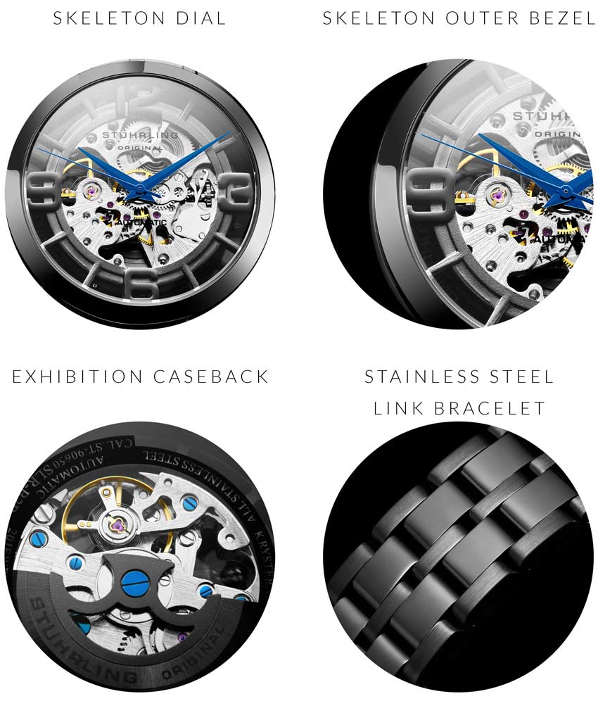 Stührling Winchester 44 Elite 165B2B Automatic 44mm Skeleton - Image 44