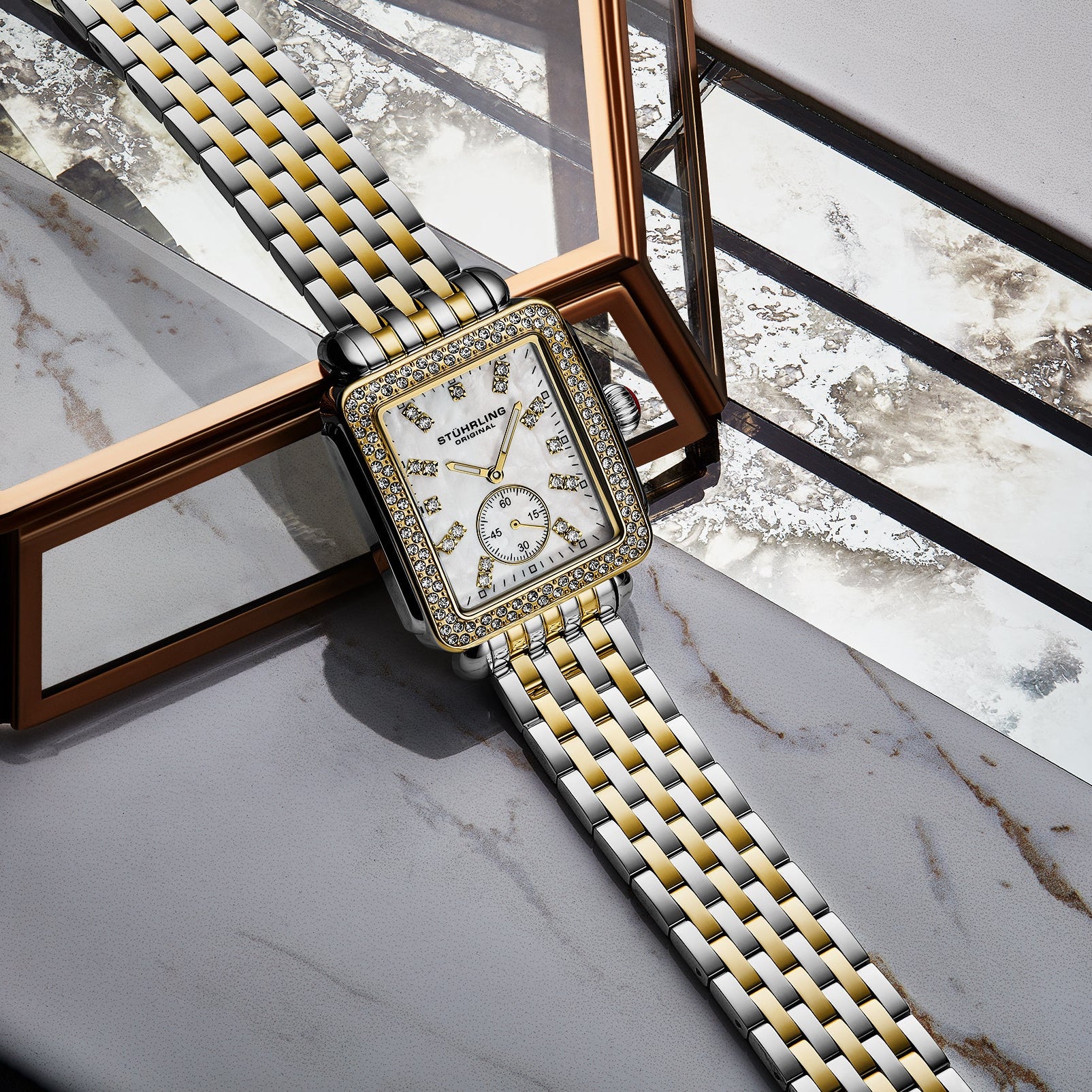 Stuhrling Aurielle 4090 Rectangle watch - Image 8