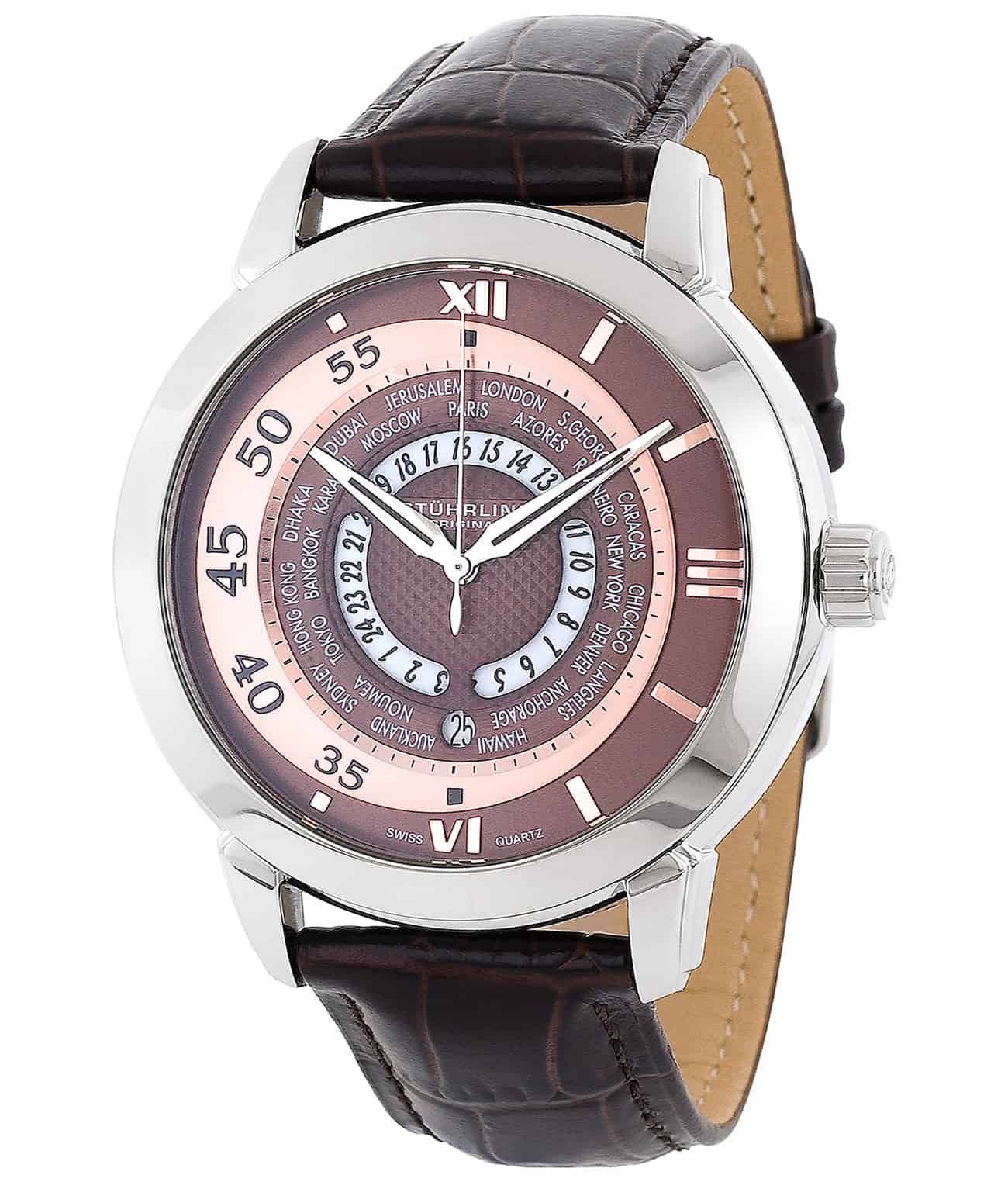 Stührling World Traveler 118B Quartz 46mm Classic - Image 2